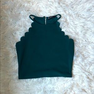 SHEIN Razor Back Cropped Tank Top